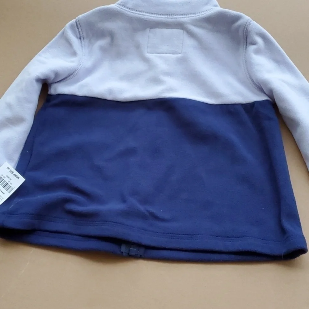 OshKosh B'gosh NWT 2 tone blue fleece zip up jacket size 18 month